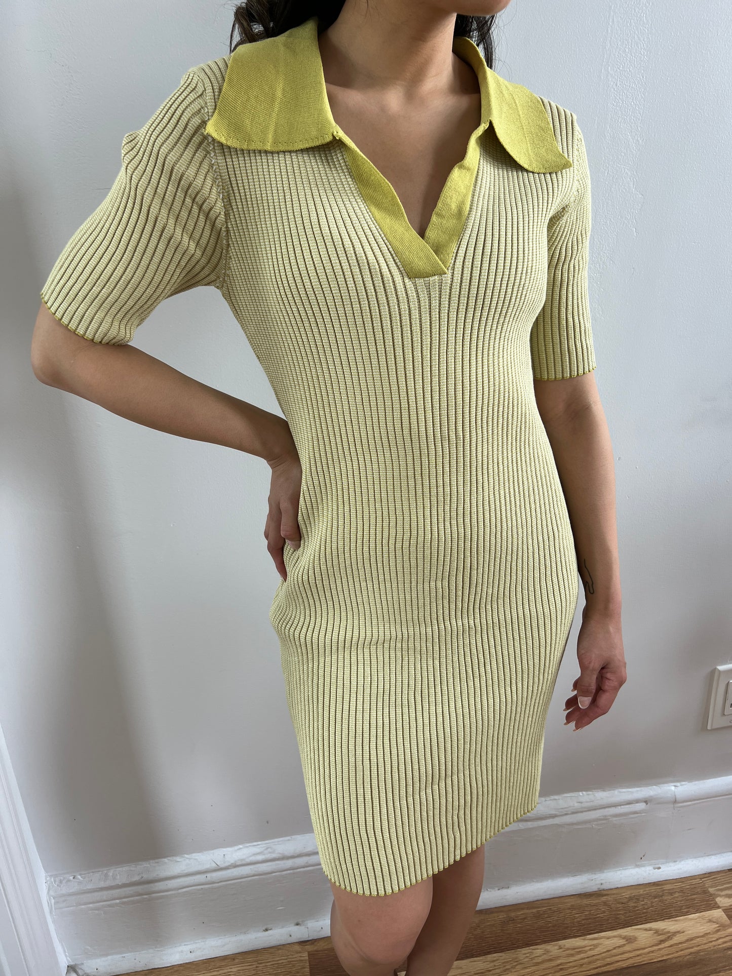 short slv knit dress