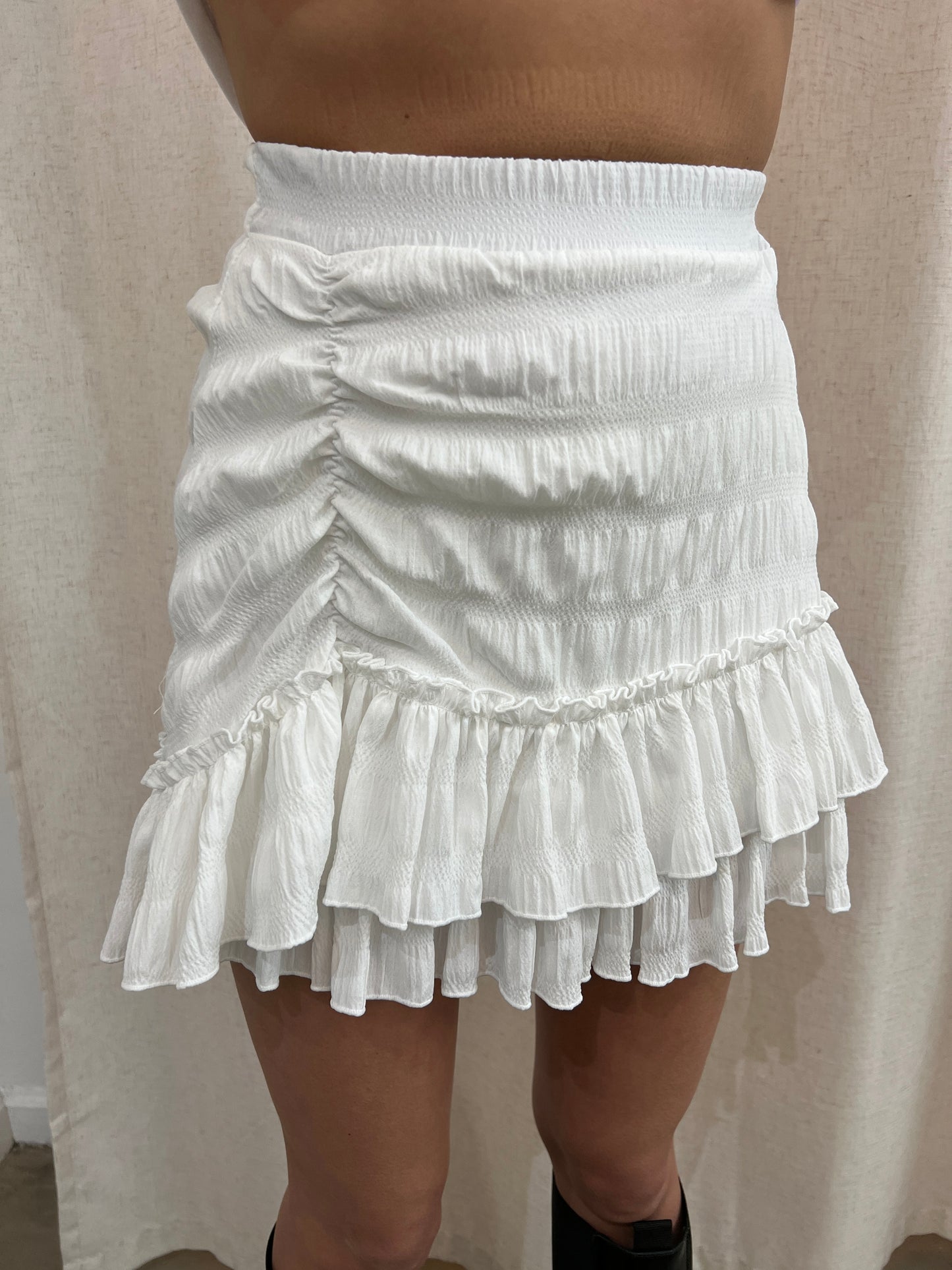 bottom ruffle short skirt