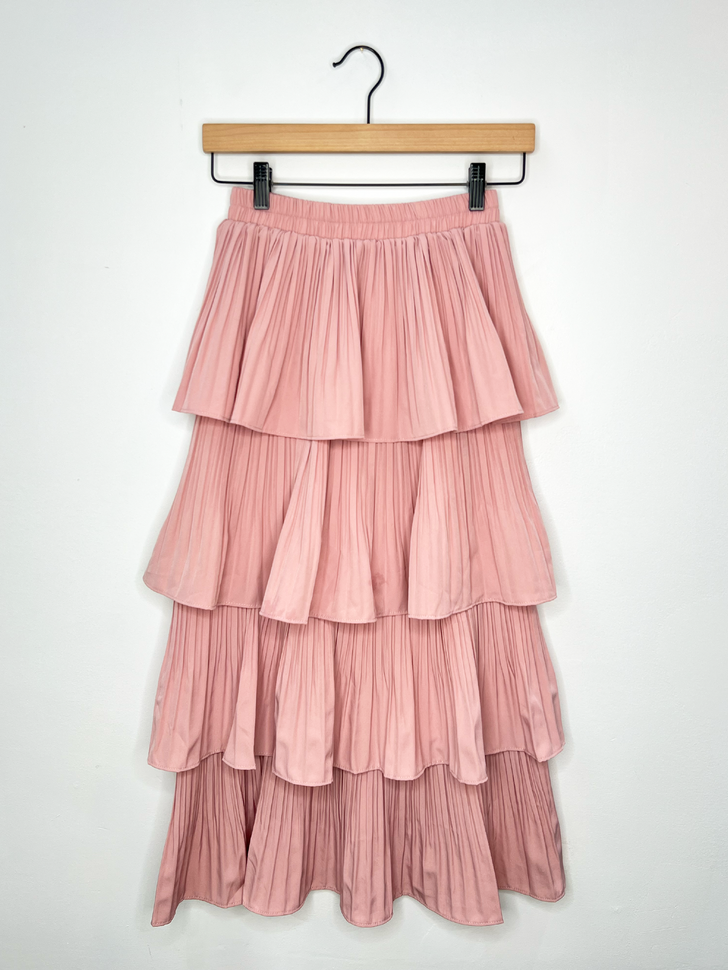 Tiered Ruffle Midi Skirt