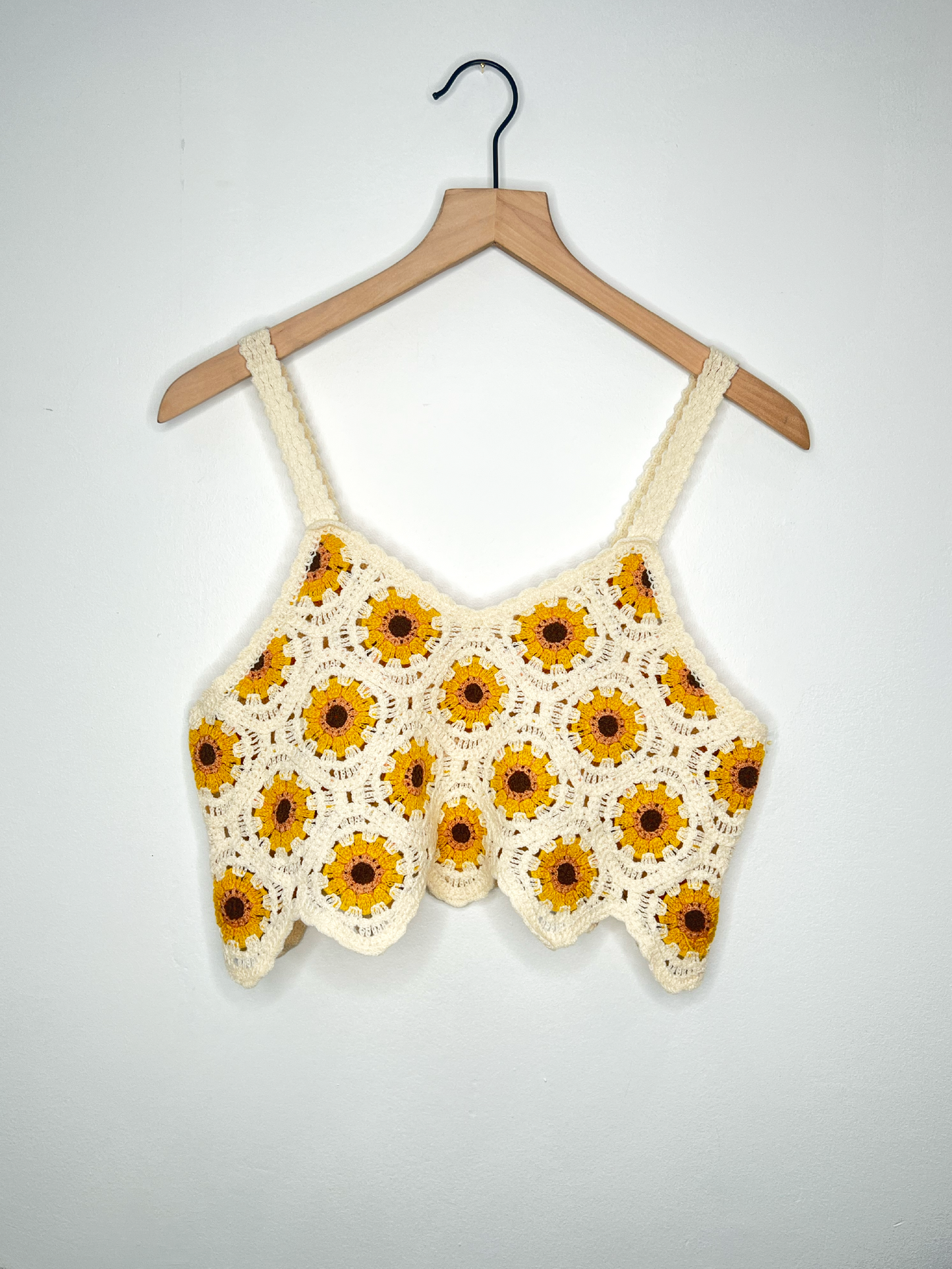 Floral Crochet V-neck Top