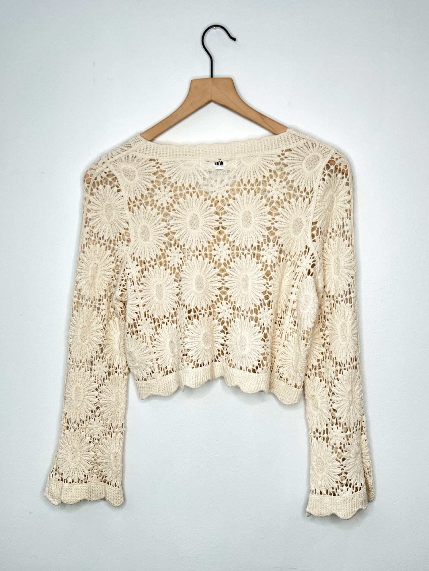 Floral Crochet Long Sleeve top