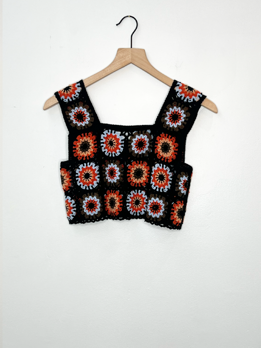 floral crochet top
