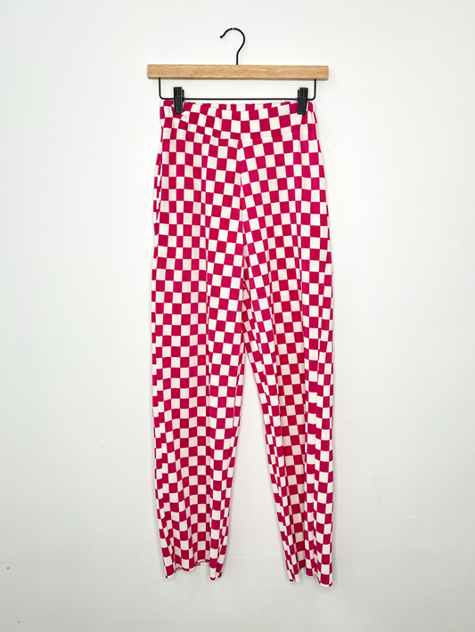 Checkered Pleated Pant