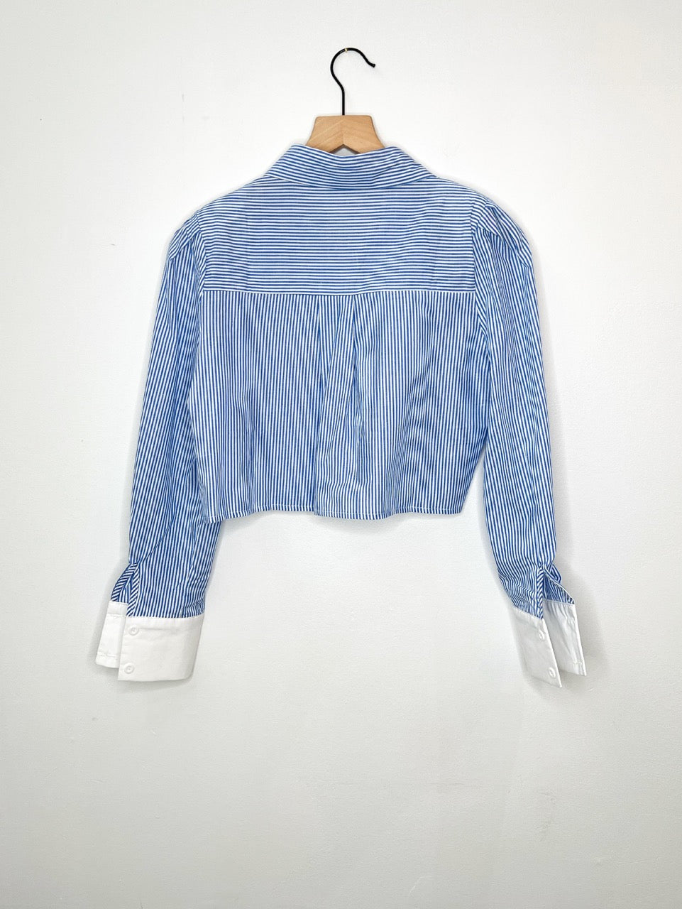 crop stripe blouse