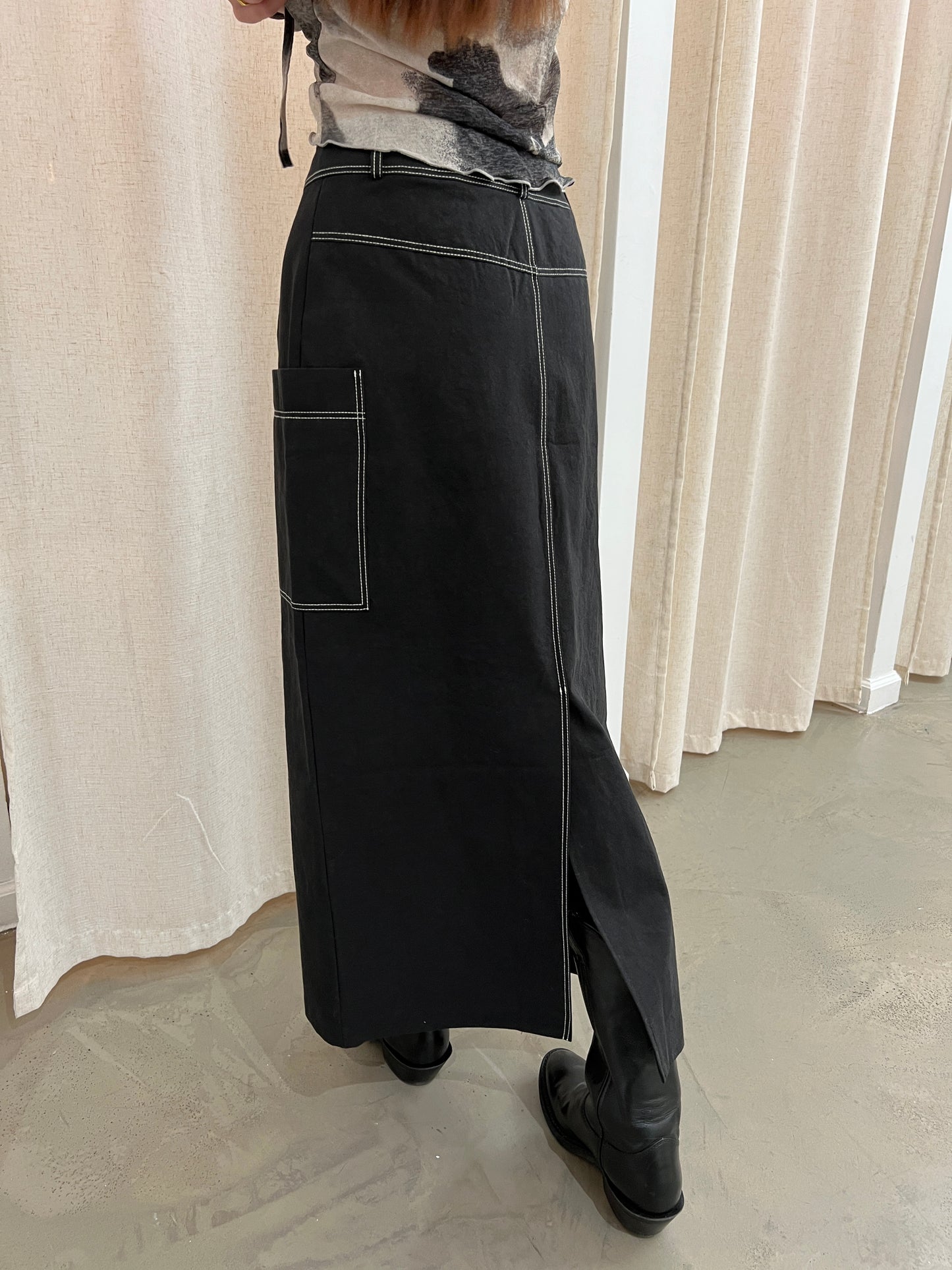 2 Pockets Long Skirt
